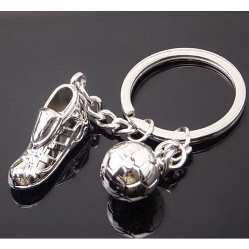 Creative Keychain Sports Shoe Football Soccer Shape Key Chain Keyring Keyfob 2020 New Soccer Fans Sports Souvenir Gift