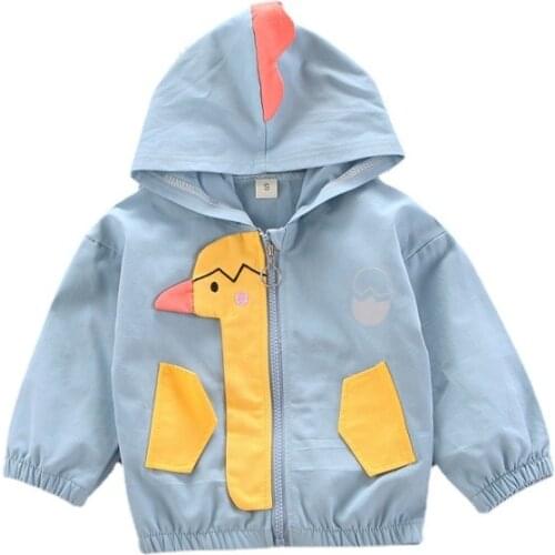 Spring Autumn New Children Leisure Clothing Baby Girls Clothes Boys Cartoon Casual Hooded Jacket Toddler Fashion Cotton Costume