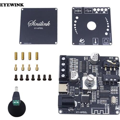 AP50L 50WX2 Mini Senza Fili Bluetooth 5.0 Audio Scheda di Potenza Amplificatore Digitale Stereo Amp 3.5 MILLIMETRI AUX USB APP