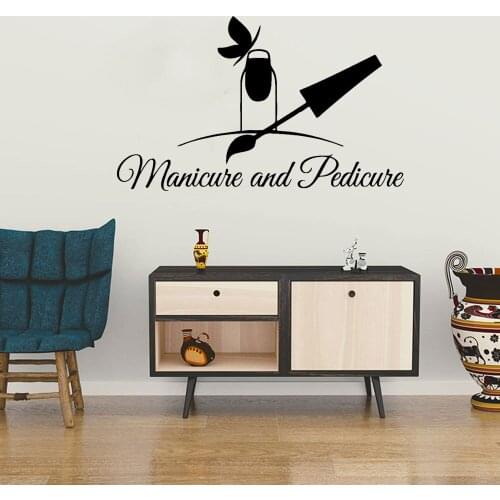 Beauty Nails Salon Wall Sticker For Nail Room Decor Girls Bedroom Vinyl Art Rooms Decoration Decal Mural stickers wall DW20358