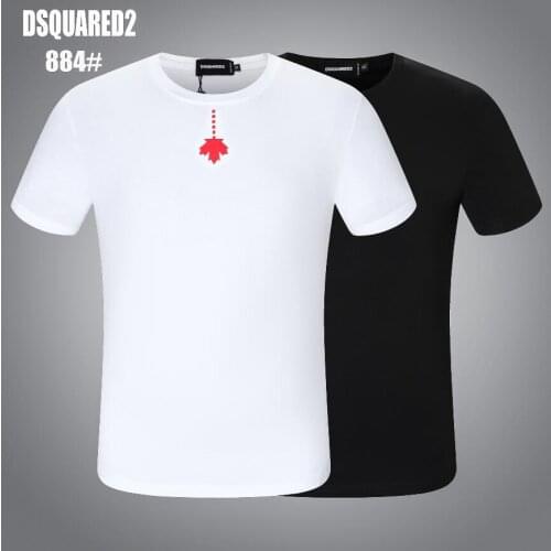 New Dsquared2 round neck short-sleeved T-shirt pure cotton motorcycle, solid color casual T-shirt for men and women884