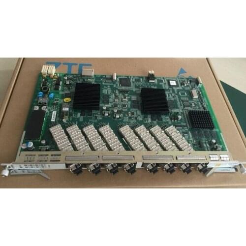 Original ZTE GTTO 10G high speed GPON 8 ports board with 8 GPON modules, for OLT C300 C320