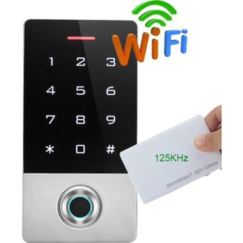 Biometric Fingerprint RFID Card Access Control System IP68 Waterproof WIFI APP Standalone Smart Door Access Control Security
