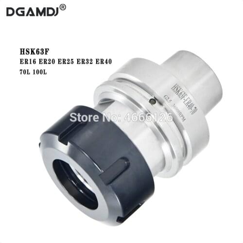 Free shipping HSK63F ER16ER20ER25 ER32 ER40 engraving machine tool holder woodworking machinery parts CNC machining center chuck