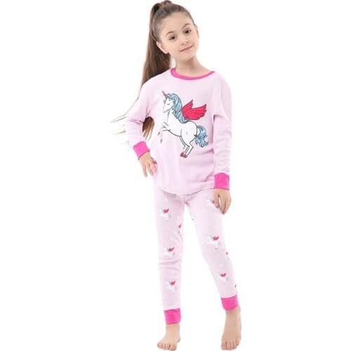 Girls Pajamas Kids Sleepwear Children Cartoon Clothing Set Baby Long Sleeve Suit Pijamas Home Casual Clothing For Kids