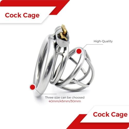 Portable Metal Chastity Cage Device for Male Ultra Small Stainless Steel Cock Cage Penis Lock Rings BDSM Bondage CBT Sex Toys