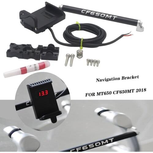FOR CF MOTO 650MT 650 MT MT650 CF650MT 2018 USB Motorcycle GPS Navigation Bracket Shockproof Aluminum Alloy