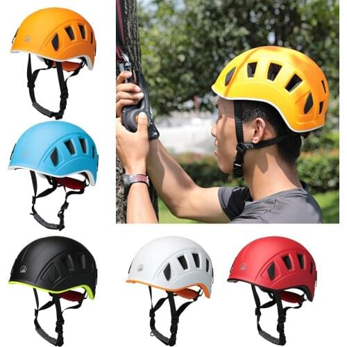 Adjustable Adults Climbing Helmet Safety Hard Hat Breathable Headgear 55-61cm Hard Crash Hat for Mountaineering Climbing