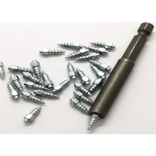 100pcs Winter Wheel Lugs Car Tires Studs Screw Snow Spikes Wheel Tyre Snow Chains Studs For Shoes ATV Car Motorcycle Tire 4*9mm