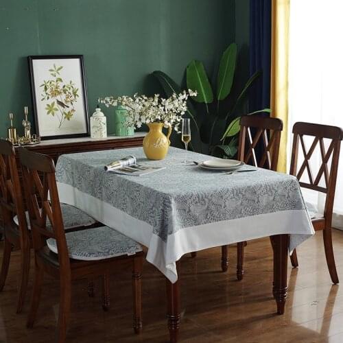 Cotton Linen Pastoral Tablecloth Rectangular Household Table Cloth Soft Fabric Not Easy To Wrinkle Hotel Restaurant Table Cloth