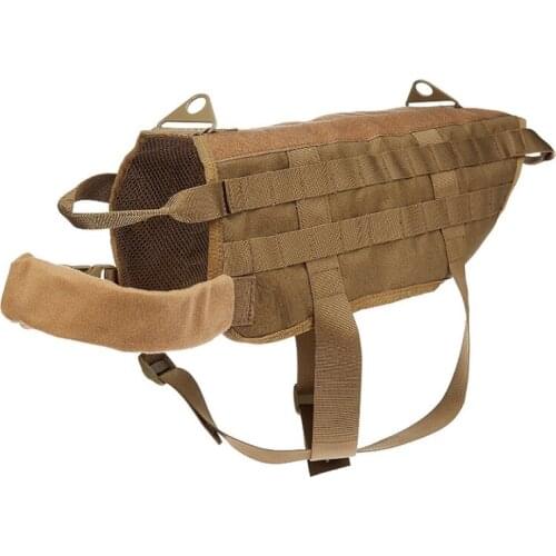 Tactical Dog Training Vest Harness Molle Vest Military Training Harness Outdoor Pet Supplies