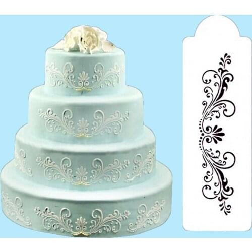 Flowers Leaves Cake Stencil Cupcake Cake Mould Stencils for DIY Scrapbooking Stamp Stencil Cake Decorating Tools Cake Tools