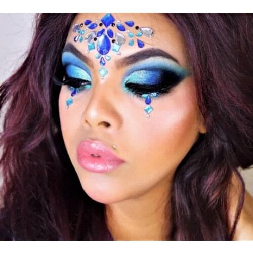 Temporary Tattoo Rhinestone Glitter Stickers Facial Jewels Gems Festival Party Makeup Body Flash Bling Jewelry Temporary Tattoos