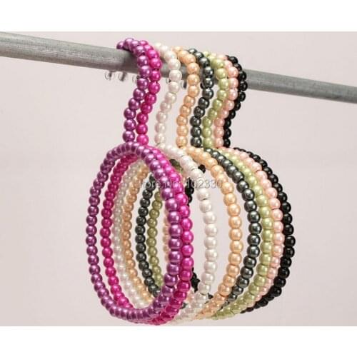 Pearl silk & scarf hangers white pink black abs pearl hangers seamless plastic hangers for laundry & home S201745