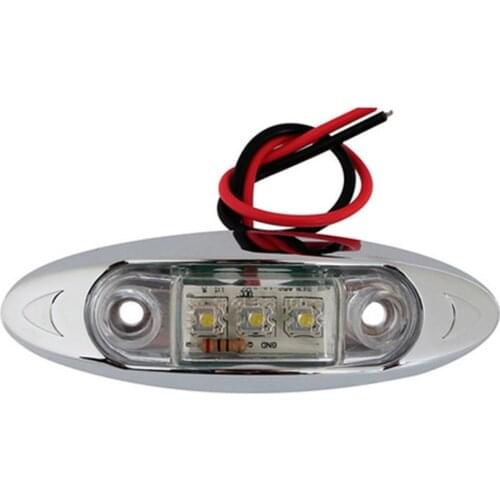 1* Best Promotion 12V Waterproof 3LED Beads Car Trailer Truck Edge Side Marker Clearance Light F5 Straight Bulb Warning Lamp