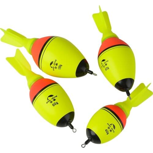 1pc Buoyancy 40g-80g Luminous Fishing Float Double Optical Night Interchange Electronic Light Airplane Wing Rock EVA Foam Bobber