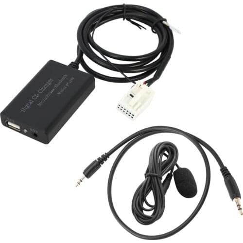 12Pin Interface Car Aux USB Bluetooth MP3 Music Adapter CD Changer Adapter for - Skoda Seat Quadlock