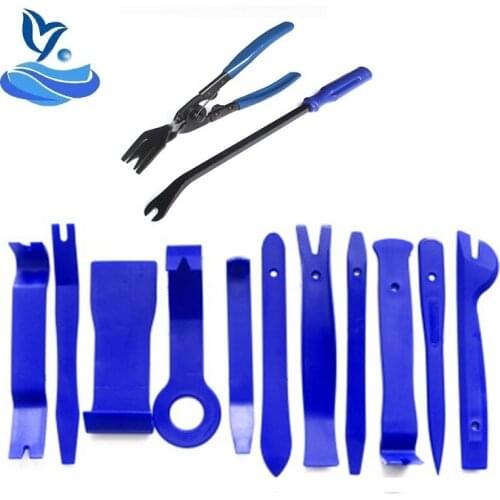 13 pieces of interior plastic trim panel instrument panel removal tool repair tool car audio removal tool