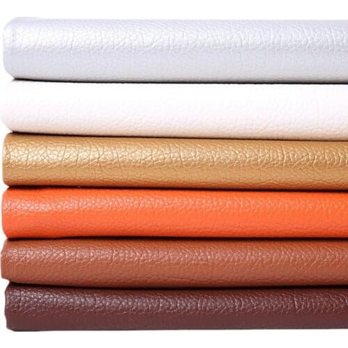 138cmx50cm 0.8mm Lychee Pattern Back Glue Self-adhesive PVC Leather Sofa Upholstery Soft Bag Refurbishment Patch Leather Fabric