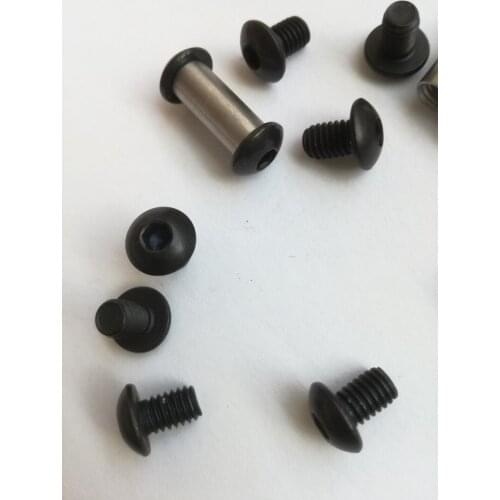 18.5mm *5mm (black) Stainless steel Knife Handle Mushroom Chicago Screws Suitable for 5mm hole