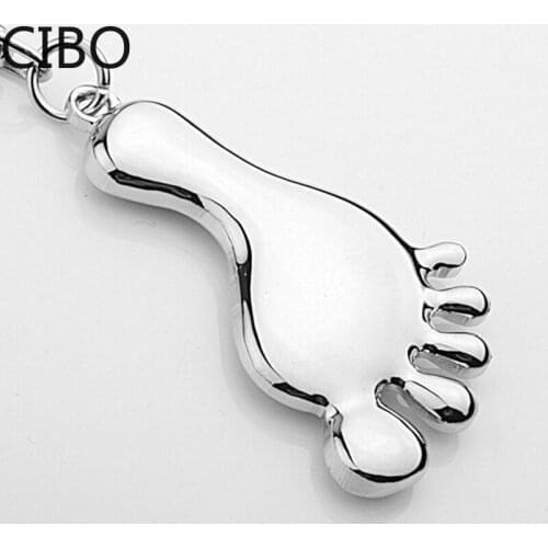 2019 New 30mm Ring Creative Gift Keychain Big Foot Keyring ,52x39x5mm Foot Pendant