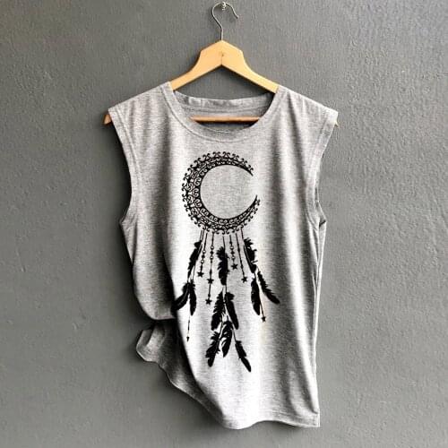 2021 Elegant Tank Womens Wind Chimes Print Vest Casual Loose Top Sleeveless Tank Sport Pullover Tunic Top camiseta de tirantes