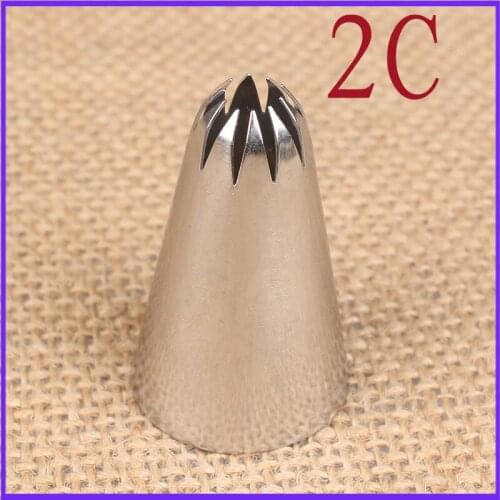 2C# 10 Tooth Cookie Cream Decorating Mouth 304 Stainless Steel Welding Polishing Baking Cake DIY Tool Medium