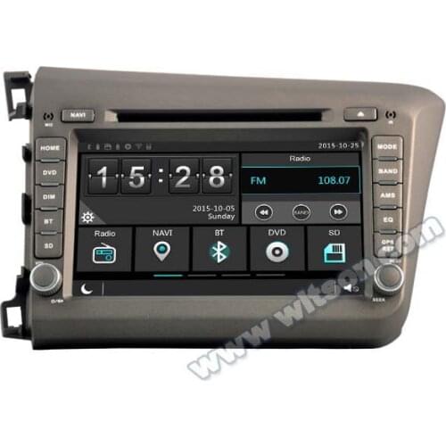 7" Capacitive Touch Screen Car DVD for Honda Civic 2011-2016 (Left Hand Drive Only) with Tire Pressure Monitoring System Support