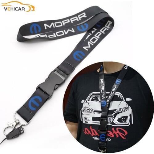 VEHICAR Car Keychain Lanyard For Mopar Auto Logo Neck Straps Hanging Rope ID Badges Card Cell Phone Anti-lost Car Accessories
