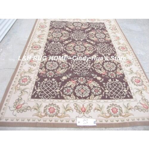 Free Shipping 6'X9' rugs French Aubusson style 100% hand knotted New Zealand woolen rugs