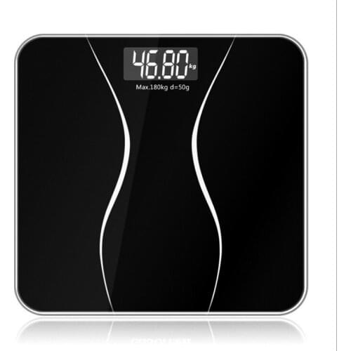Free shipping digital Body Weight Bathroom Scale, High Precision Measurements 6mm Tempered glass , LCD Backlit Display