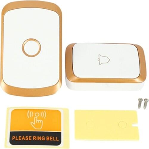 Wireless Doorbell Ac 110-220V Smart Digital Waterproof Push Button Doorbell 36 Melody 4 Volume Cordless Door Ring Us Plug