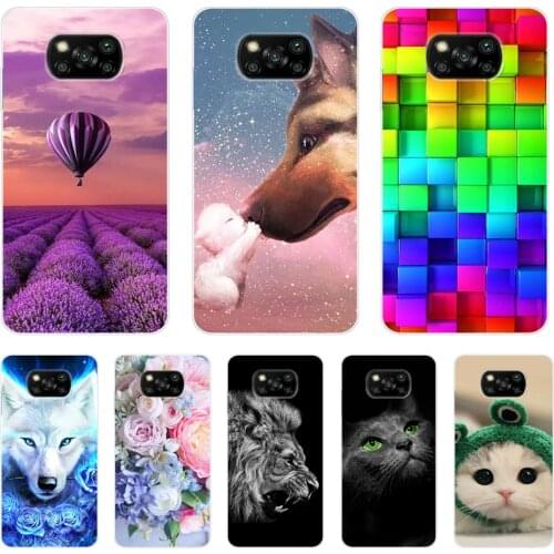 Case For Xiaomi Poco X3 NFC 6.67 inch Silicone Soft TPU Phone Cover For Xiaomi Poco X3 NFC Case Butterfly Protective Case Bumper
