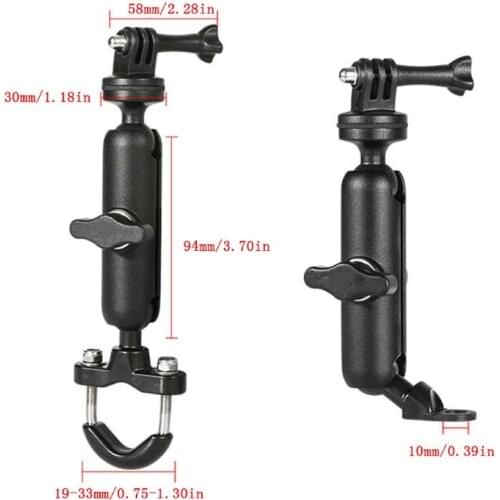 Motorcycle Bike Camera Holder Handlebar Mirror Mount Bracket for Go-Pro/So-ny