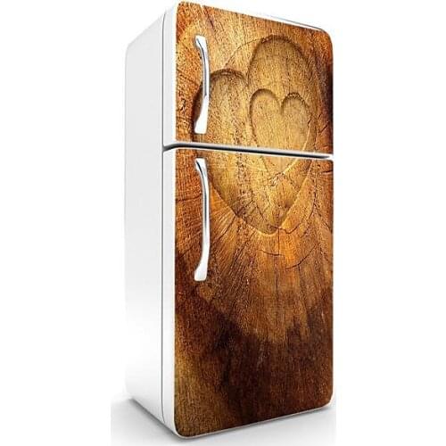 DIY Wooden Love Sign Waterproof Refrigerator Sticker Door Cover Wallpaper kitchen accessories wall sticker poster