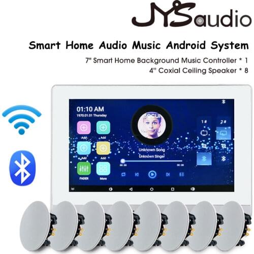 Home Smart WIFI Bluetooth 7inch Android Hifi Wall Amplifier Coxial Ceiling Speaker Audio Set Stereo for Bathroom Music System