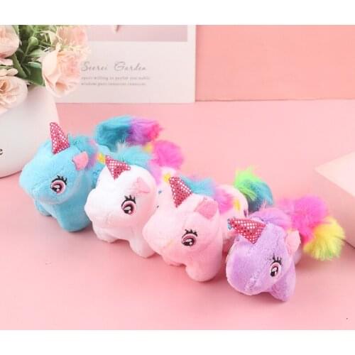 Unicorn Plush Toy Soft Stuffed Cartoon Doll Animal Horse Toy Small Pendant Toys Small Pendant Toys for Children Girls