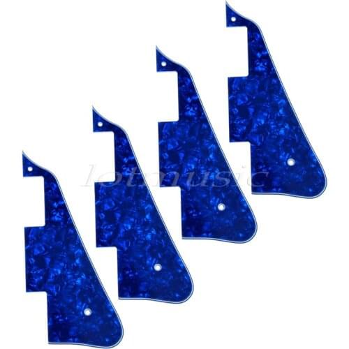 Four Blue Pearl 3PLY Guitar Pearl Pickguards For Electric Guitar Replacement Latest Standard