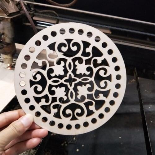 10pcs Classical Four Leaf Clover Wood Crochet Base For Handmade Knitted Bag Basket