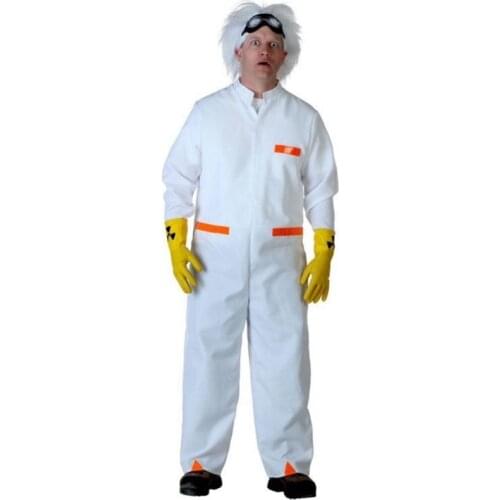 New Back To The Future Dr. Emmett Brown cosplay Costume for kid boy halloween Role Playing Party Fancy Suit costumes for adult