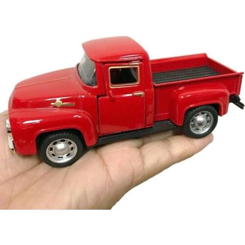 Red Truck Classic Rustic Vintage Metal Pickup Truck Red Christmas Home Office Decor Childrens Gifts Christmas Decorations Model