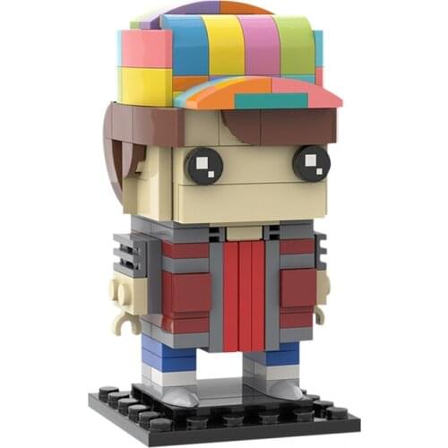 MOC Figures Doll Bricks Back To The Past Future Building Blocks DIY Model Movie Collection Educational Toys MOC Kids Boys Gift
