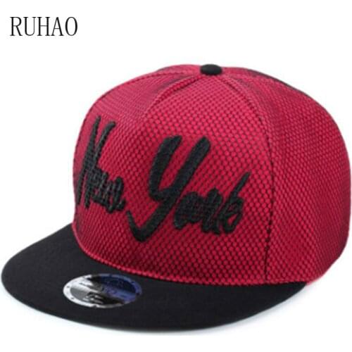 RUHAO Mens cap Baseball Cap hat Women Fashion New York Embroidered Hip Hop Cap Snapback Bone unisex Casquette Flat Adjustabl