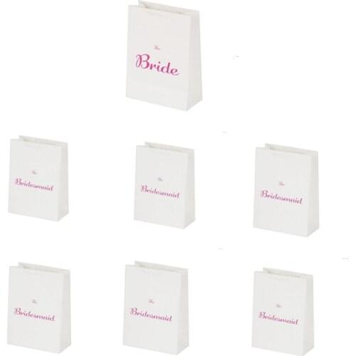 Team Bride Bridesmaid Gift Bag Sets for Wedding Decoration Packing Bridal Shower Bachelorette Wedding Favors and Gifts Boxes-S