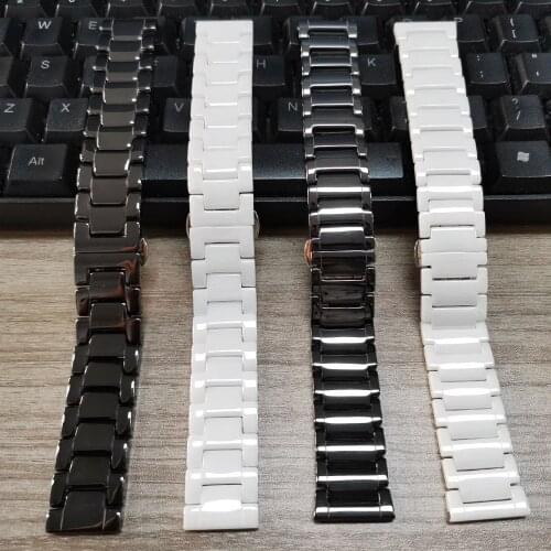 Luxury Ceramic 20mm 22mm Bracelet for Huawei Watch 3/Pro Band GT 2 46mm 42mm 2e Strap for Samsung Galaxy 41mm 45mm Active 2 Belt