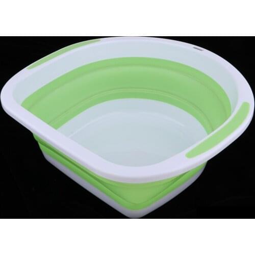 Foldable Food Strainers Collapsible Dish Tub DishPan Colander Draining Basin
