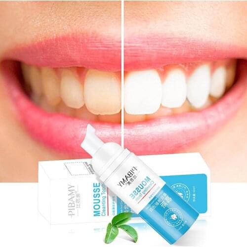 PIBAMY Teeth Whitening Artifact Cleansing Mousse Mint Breath Refreshing Spray to Remove Bad Breath Press Toothpaste Oral Hygien