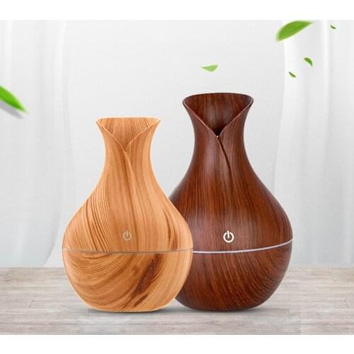 USB Electric Auto Home Steam Humidifier Aroma Anion Car Essential Oil Diffuser Air Freshener Wood Grain Aromatherapy Atomizer