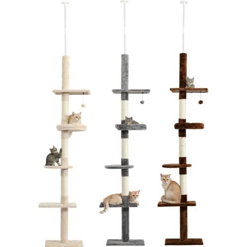Funny Cats Tree Condo House Scratching Posts for Cats Kitten Wood Multi-Level Tower Toys Jumping Climbing for Cats Fast Shipping