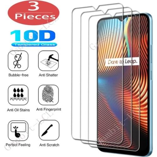 3Pcs Protection Glass For Realme V11 V13 V15 X7 Max 5G 6i 7i Global 6s 7 Pro C11 2020 C12 Tempered Screen Protective Cover Film